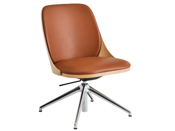 SANDER CONFERENCE - Swivel trestle-based height-adjustable leather chair by Karl Andersson - view 2